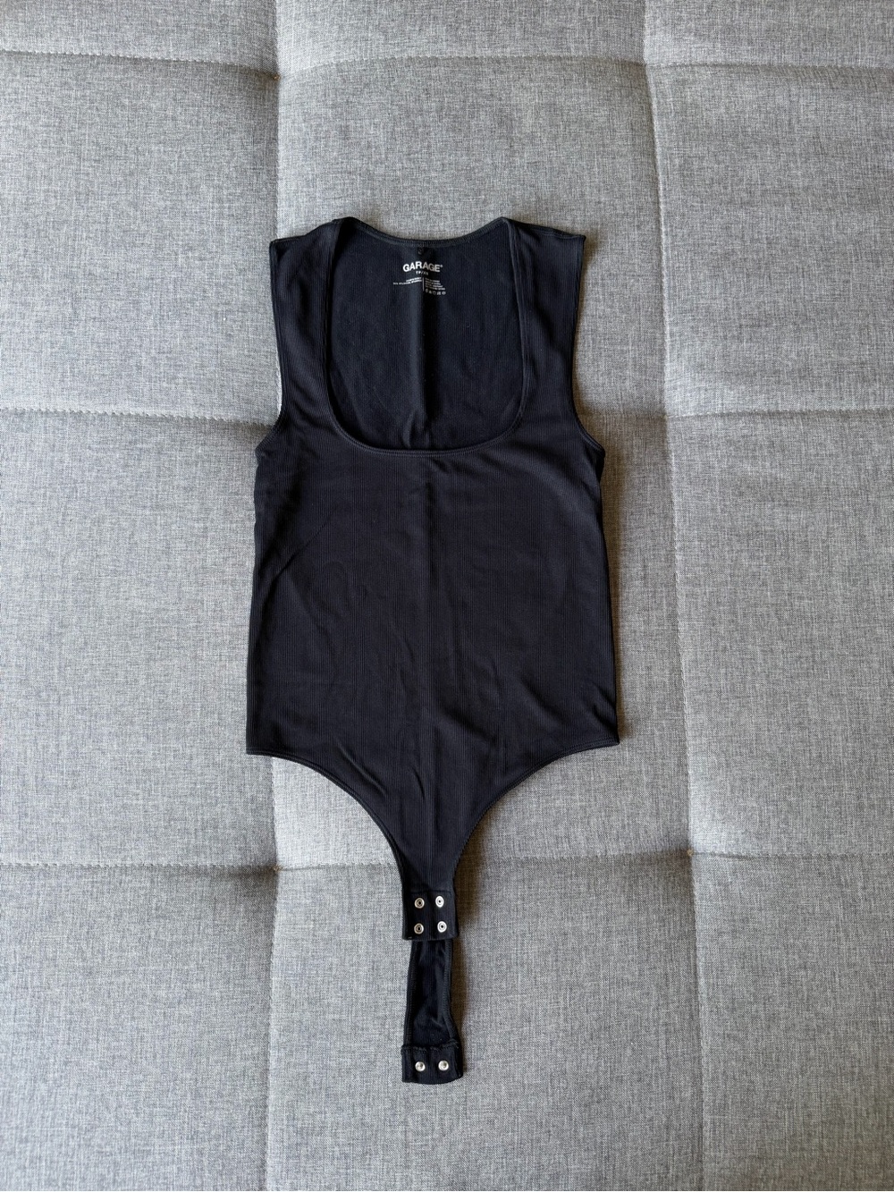 Garage Black Sleeveless Scoop Neck Bodysuit
